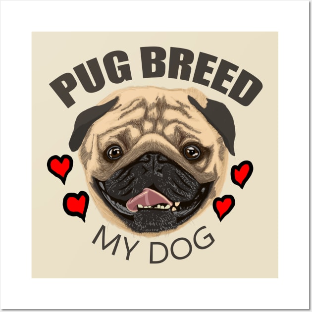 PugBreed Wall Art by Liking